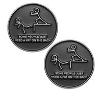 WUFGWBD 2 Pieces of Creative Brooches, Round Brooches, Metal Brooches, Funny Brooches, Interesting Decorations