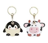 WUFGWBD 2 Pieces of Cute Access Card Holders, Pu Leather Card Holders, Creative Cartoon Card Holders, Access Card Protective Covers, Decorative Card Holders