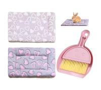 WUFGWBD 2 Pieces Of Pet Cotton Mats And 1 Set Of Small Brooms, Pet Heating Pads, Pet Soft Sleeping Pads, Pet Supplies