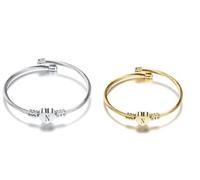WUFGWBD 2 Pieces Of Titanium Steel Letter Bracelets, Matching Black Gift Box, Simple Love Shape, Flexible Opening Adjustment, Commemorative Gifts For Relatives And Friends.