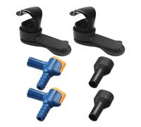 WUFGWBD 2 Pieces Of Water Bag Hose Lock Clips And 2 Pieces Of Water Bag Silicone Nozzles, Hose Clamps, Water Bag Accessories, Suitable For Hiking, Camping And Mountaineering