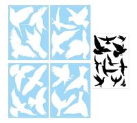 WUFGWBD 2 Pieces Of Window Stickers, Bird Anti-Collision Stickers, Reusable, Fresh Interior Decoration, Suitable For Glass And Ceramic Tiles.