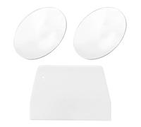 WUFGWBD 2 Pieces Round Cake Board, 1 Spatula, Round Cake Board, Round Cake Board Reusable, Acrylic Cake Board, Cream Cake Plate