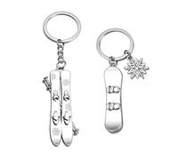 WUFGWBD 2 Pieces S Keychains, Creative Keychains, Snow Sports Keychains, Gift Keychains