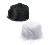 WUFGWBD 2 Rolls of 100% Synthetic Artificial Fur Fabric, Plush Fur, DIY Craft Decorations, Beard Making Accessories, Decorative Fur Tape