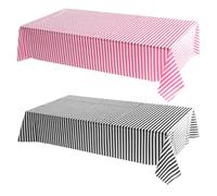WUFGWBD 2 Striped Tablecloths, Table Decoration Tablecloths, Wedding Decoration Tablecloths, Party Decorations, Foldable Tablecloths