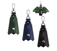 WUFGWBD 3-Piece Bat Keychain, Retro Black Wear-Resistant, Three-Dimensional Classic Shape, Men'S Personality Accessories, Suitable For Cars And Motorcycles.
