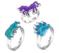 WUFGWBD 3 Pieces Color Changing Rings, Cute Cartoon, Children'S Rings, Creative Design, Children'S Gifts
