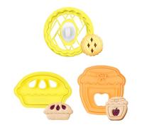 WUFGWBD 3 Pieces Cookie Molds, Plastic Baking Molds, Creative Cookie Cutters, DIY Dessert Accessories