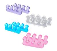 WUFGWBD 4 Pairs Of Toe Separators, Three-Hole Toe Separators, Toe Correctors, Gel Toe Separators, Women'S Toe Isolators