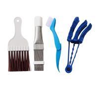 WUFGWBD 4-Piece Cleaning And Dust Removal Tool Set, Including Brown Brush, Metal Fin Comb, Blue Comb And Removable And Washable Brush, Condenser And Heat Sink Maintenance And Use.