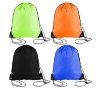 WUFGWBD 4 Pieces Of Polyester Drawstring Pockets, Waterproof Storage Bag, Large Capacity Storage Bag, Sports Storage Bag, Portable Storage Bag