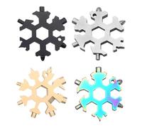 WUFGWBD 4 Pieces of Snowflake Shaped Wrenches, Multifunctional Wrenches, Portable Tools, Stainless Steel Tools, Creative Tools