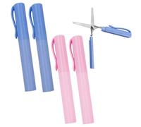 WUFGWBD 4 Pieces Pen Scissors, Portable, Creative, Mini Folding Scissors, DIY Paper Cutting Tools