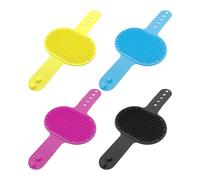 WUFGWBD 4 Pieces Pet Bath Brush, Cat And Dog Bath Comb, Grooming Brush, Cat Grooming Brush, Soft Silicone Brush, Pet Supplies