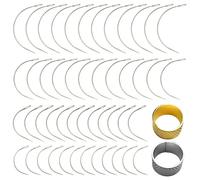WUFGWBD 48 General Curved Needles And 2 Thimbles, Blunt-Headed Big-Eyed Sewing Set, Diy Hand Tool Accessories, Suitable For Sweater Stitching, Embroidery, Wig Making, Etc.