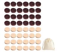 WUFGWBD 48 Pieces Checkers Pieces And 1 Piece White Cloth Bag, Board Game, Wooden Round Chess Pieces, Interactive Toy For Home