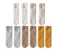 WUFGWBD 5 Pairs Of Multi-Color Fluffy Socks Set, Soft Children'S Sleeping Socks, Girls' Furry Socks, Warm Fluffy Bed Socks, Girls' Cute Socks