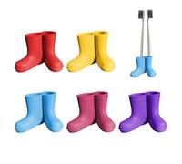 WUFGWBD 5-Piece Rain Boots Shaped Toothbrush Holder, Creative Toothbrush Holder, Cute Cartoon Toothbrush Holder, Bathroom Organizer, Silicone Toothbrush Holder