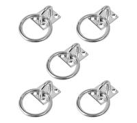 WUFGWBD 5 Pieces Stainless Steel Ring Buckle, Horse Tie Ring, Metal Fixing Ring, Ring Fixing Pad Eye Plate, Ring Fixing Buckle