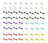 WUFGWBD 64 Pieces Of Glasses Chain Connecting Buckles, Anti-Lost Hanging Rings, Elastic Connecting Buckles, Glasses Chain Anti-Slip Buckles, Glasses Chain Ends, Glasses Chain Brackets