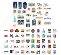 WUFGWBD 78 City Scenery Stickers, Retro Graffiti Stickers, Travel Stickers, Creative Decoration Stickers, Waterproof Stickers