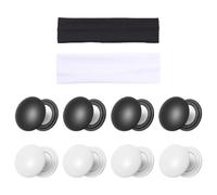 WUFGWBD 8 Pairs Of Number Magnetic Buckles, 2 Pieces Of Sports Headbands, Marathon Number Holder, Running Number Holder, Marathon Sports Accessories