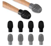 WUFGWBD 8-Piece Drum Stick Mute Set, Noise Reduction And Silencing Training Accessories, Soft And High Elasticity, Suitable For Electronic Drum Practice, Home Rehearsal (Black, Gray).