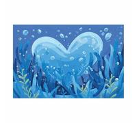 WUFIEA Meaningful Canvas Poster Abstract Love Heart Canvas Print Art Embroidered Thread Heart For A Living Room Or Study Unique Wall Art(Pink)-60x80cm Unframed