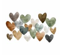 WUFIEA Meaningful Canvas Poster Abstract Love Heart Canvas Print Art Ink Forest Heart For A Living Room Or Study Unique Wall Art(Green)-60x80cm Unframed