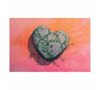 WUFIEA Meaningful Canvas Poster Abstract Love Heart Canvas Print Art Paper Dreams Heart For A Living Room Or Study Unique Wall Art(Purple)-20x30cm Unframed