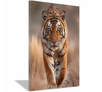WUFIEA Tigers Art Canvas Wall Decor Canvas Painting Art Poster Wild Path Tigers for Home Living Room Bedroom Wall Decor space personalized decoration(Orange)-70x100cm Framed