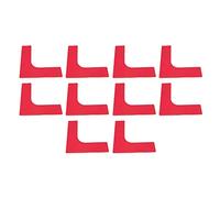 WUGHVS 10 PCS Tennis Court Line Boundary Markers, Right Angle Plane Landmark for Tennis Badminton Football Courts, Bright Color PVC Sports Field Markers (Red)
