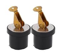 WUGHVS 2PCS 19mm Livewell Drain Plug, Brass Compression Type Marine Drain Plug, 7/8in Boat Drain Plug with Rubber Seal, Rustproof Handle for Livewell Sink Transom Baitwell, Durable Brass