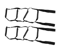 WUGHVS 2PCS Bed Sit Up Helper, Adjustable Nylon Bed Ladder Assist Handle, Four Sections Patient Pull Up Assist Strap for The Elderly, Durable and Comfortable Grip for Easy Sitting Up