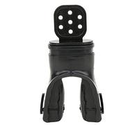 WUGHVS Diving Snorkel Mouthpiece for Breathing Tube, Soft Adjustable Snorkeling Mouthpiece with Comfort Fit Design, Replacement for Second Stage Air Tube in Black and White (Black)