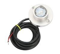 WUGHVS Marine Underwater LED Light, DC 12V 24V Stainless Steel Boat Light, IP68 Super Bright 3 - LED Yacht Rear Light for Boat Yacht Pool Waterside (Blue)