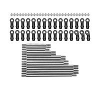 WUGHVS RC Metal Link Tie Rod Pull Rod Set with End Ball, Stainless Steel Link Rod for TRX6 G63 6WD 1/10 RC Car, Upgrade Replacement Parts for Improved Handling and