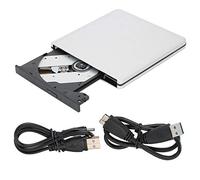 WUGHVS Super Slim External DVD - RW Drive, USB 3.0 Portable Optical Disc Rewriter, Plug and Play CD VCD DVD Burner with Dual - Layer Support for Laptop Desktop Mac Linux