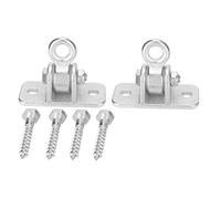 WUGHVS Swing Hanging Hook, 2Set Hammock Hanger Iron Suspension Kit, High Strength Swing Fixed Plate with 4 Screws, Heavy Duty 450kg Capacity for Outdoor Swings, Hanging Chairs, Aerial Yog