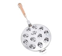 WUGHVS Walnut Cookie Maker Pan, 12 Holes Anti Stick Baking Tool, Premium Aluminum Alloy Composite Wood Nut Cookie Shaped Maker for Cakes Egg Waffle Pastries, Ideal for Home Bakers and Lar (Silver)