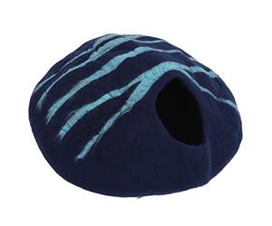 WUGHVS Wool Cat Cave Bed, Soft Artificial Merino Wool Cat Dome Bed with Spacious Interior, Non - Collapsible Warm Hideaway for Cats and Kittens, Multipurpose Pet Bed for Home