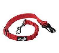Wuglo 30-95cm Dog Seat Belt - Dog Car Harness for Child Safety Seat - Hook Latch Bar & Seat Belt Buckle - Adjustable Universal Dog Seatbelt for Car Travel (Red)