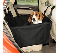 Wuglo Extra Stable Dog Car Seat - Reinforced Car Dog Seat for Medium-Large Sized Dogs with 4 Fastening Straps - Robust and Waterproof Pet Car Seat for the Back Seat of the Car (M Size, Black)