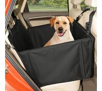 Wuglo Extra Stable Dog Car Seat - Reinforced Car Dog Seat for Medium-Large Sized Dogs with 4 Fastening Straps - Robust and Waterproof Pet Car Seat for the Back Seat of the Car (L Size, Black)