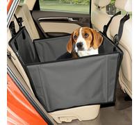 Wuglo Extra Stable Dog Car Seat - Reinforced Travel Seat for Medium-Large Dogs with 4 Fastening Straps - Robust and Waterproof Pet Car Seat for the Back Seat (M Size, Grey)