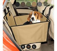 Wuglo Extra Stable Dog Car Seat with Seat Belt - Waterproof and Robust Design for the Back Seat with 4 Fastening Straps for Medium-Large Dogs up to 18 kg
