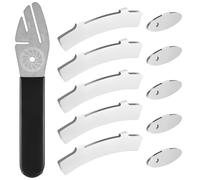 wugongshan 11 Pcs Disc Brake Alignment Tool: 1 Bike Rotor Truing Fork Wrench & 10 Rotor Alignment Spacers, Bicycle Disc Brake Gap Regulator, MTB Disc Brake Pads, for Mountain Road Bike