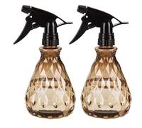 wugongshan 2 Pcs Spray Bottles, 500 ml/17 oz Empty Water Spray Bottles, Plastic Reusable Adjustable Mist Sprayer Squirt Bottles Containers Refillable for Cleaning Solutions, Gardening, Plants (Brown)