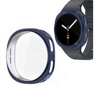 Wugongyan Case Compatible with Samsung Galaxy Watch 8 44mm Screen Protector Case Flexible Soft TPU All-Around Protective Face Cover for Galaxy Watch 8 Accessories(Midnight Blue, 44mm)